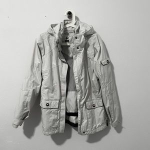 White Snow Jacket Snowboarding Waterproof